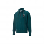 Puma X Ami Džemperis su užtrauktuku iki pusės Varsity Green Unisex Vir&scaron;utiniai drabužiai 535993-24 S