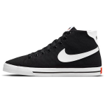 Nike Court Legacy Canvas Mid DD0161-001 sportbačiai moterims, juodi ir balti, odiniai. 36