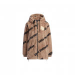 Adidas Monograminė striukė su raidžių spauda, flisinis laisvas gobtuvas, moteri&scaron;kos striukės, rožinė, ruda, IB2748 L