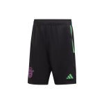 Adidas SS23 Vienspalvės Elastingos Juosmens Futbolo Kelnės 23/24 Sezonas Bayern Munich Vyri&scaron;kos Kelnės Juodos IB1538 S