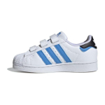 Adidas Originals Superstar Sst Patogūs Universalūs Patvarūs Smūgių Absorbcija Žemi Vaikų Riedlenčių Batai Vaikų Sportbačiai Balti Mėlyni IG6264 33&frac12;
