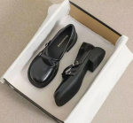Madingi apvalaus priekio gotikinio japoni&scaron;ko stiliaus Lolita moteri&scaron;ki batai žemu kulnu eleganti&scaron;ki prabangūs odiniai kasdieniai Mary Jane moteri&scaron;ki apavai pra&scaron;matnus akcentas 35