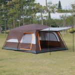 Dvisluokė lauko palapinė: Du kambariai ir gyvenamoji zona - Erdvūs, ne&scaron;iojami ir patvarūs stovyklavimui ir i&scaron;kyloms 5-8 people, 380x260x190 cm