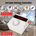 4000W Elektroninis reguliatorius Variklio ventiliatoriaus greitis Krosnis Elektrinis &scaron;ildymo vamzdis Termostatas Greičio jungiklis Įtampos reguliatoriai AC 220V