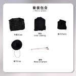 Demonų medžiotojai K-pop Saja Boys Jinu Abby Kūdikis Paslaptis Romantika Vaikinų grupė Cosplay kostiumas Anime perukas Scenos stabas Pasirodymo drabužiai XXL raudona