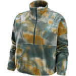 Nike Therma-Fit One &Scaron;iltas universalus patogus ilgomis rankovėmis pusiau užtraukiamas bliuzonas moteri&scaron;kas bliuzonas Vintažinės žalios spalvos FZ6970338 XL