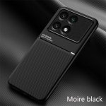 Automobilinis magnetinis laikiklis Odinis dėklas Xiaomi Poco X6 Pro 5G dėklui Silikoninis apsauginis dėklas Pocox6pro Poko Little X6pro X 6 Pro 6X For Poco X6 juoda