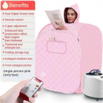 1000W Ne&scaron;iojama buitinė du&scaron;o kabina, sauna mai&scaron;as, sulankstoma sauna, prakaitavimo garų kambarys, SPA, svorio metimas, sudegintos kalorijos, saunos palapinės kostiumas