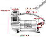 12V 150PSI 1/4 žarnos linijos pakeitimas automobilio oro pakabos kompresoriaus rinkinys, 1 rinkinys sidabrinis