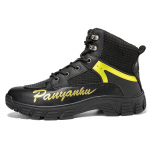 Motociklininko batai, dviračių motociklininko batai, vyri&scaron;ki dviračių batai, visasezoniniai vandeniui atsparūs ir smūgiams atsparūs apsauginiai motociklininkų lenktynių batai 42 auksas/juoda