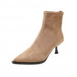 Mada 2025 Ruduo Naujas Stilius Moteri&scaron;ki Madingi ir Auk&scaron;tos Kokybės Moteri&scaron;ki Ankle Boots Plonas Žemas Kulnas Modernūs Trumpikės 35 chaki