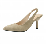 Aphixta Geltonos Suede Elastinės Juostelės Basutės Plonu Kulnu Moteri&scaron;ki Batai Glausta Moteris 8cm Auk&scaron;čio Kulnas Basutės Dideli Dydžiai 35-45 35 smėlis