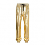 Vyri&scaron;kos kelnės su rai&scaron;teliu elastine juosmens kulk&scaron;nies juostele su ki&scaron;enėmis, blizgiu pavir&scaron;iumi diskotekos kelnės scenos vakarėlio naktinio klubo Cosplay kelnės XXL