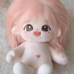 Naujas atvykimas 20 cm rožiniai kepti plaukai, mielas be jokių savybių Mink&scaron;tas pliu&scaron;inis lėlės kūno žaislas Cosplay miela dovana