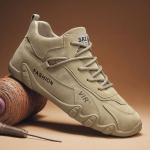 madingi Retro aulinukai vyrams Plok&scaron;tūs laisvalaikio pliu&scaron;iniai &scaron;ilti sniego batai sportbačiai neslystantys darbiniai batai vyri&scaron;ki trumpi batai rudeniniai Zapatillas Hombre 39 chaki