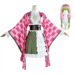 Demon Slayer Mitsuri Kanroji Cosplay Kostiumas, Anime Veikėjo Apranga M pink