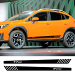 2 vnt. automobilio durelių &scaron;oninių lipdukų, skirtų &bdquo;Subaru XV Racing Sports&ldquo; ilgomis juostelėmis, stiliaus, tiuningo, automobilių aksesuarų, vinilo plėvelės apvyniojimui Carbon Fiber