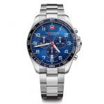 Victorinox sidabrinis nerūdijančio plieno laikrodis su tachimetru ir &Scaron;veicari&scaron;ku FIELDFORCE CLASSIC, Dovanojimo prekė 241901 Vyri&scaron;kas chronografas, Pagamintas, CHRONO, Nr.