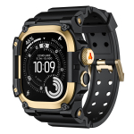 Tvirtas integruotas dirželis su dėklu Apple Watch Ultra 3/2/1 49mm Sportinis silikoninis dirželis su metaliniu buferio dangteliu iWatch Ultra Ultra 1/2/3 49mm black