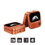 i17 Air Mini Sulankstomas Mobilusis Telefonas 2G GSM 1.77 Ekranas Magi&scaron;ko Balso Greitasis rinkimas FM Radijas 2 SIM Kortelės Mažas Kvadratinis Mobilusis Telefonas Without TF card oranžinė