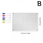 Magnetinė kalendoriaus lenta &scaron;aldytuvui, savaitinis planuoklis, daugkartinio naudojimo, sausai valoma magnetinė balta lenta, akrilinis lipdukas &scaron;aldytuvui, prane&scaron;imų, meniu, įtaisai