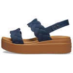 Crocs Brooklyn Austos Platformos Sandalai 'Mėlyni Rudi' Moteri&scaron;ki 209977-410 38-39