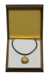 West Highland White Terrier, Westie, Westy - Dog necklace in gift box, gold-plated pendant for dog fan, striking jewellery by Art-Dog brown