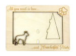 Manchester Terrier - Photo frame, engraved wooden frame, a lovely gadget for the dog lover by Art-Dog