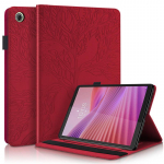 Dėklas Lenovo Tab One dėklas 8,7 colio reljefinis medis PU odos piniginė atverčiamas dangtelis Funda Lenovo Tab One 8.7 / K9 dėklui Tb305fu Lenovo Tab One 8.7 raudona