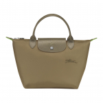 Longchamp Le Pliage Green Spausdintas logotipas Perdirbtas poliamidas Koldūno formos pirkinių krep&scaron;ys Mažas moteri&scaron;kas pirkinių krep&scaron;ys Arti&scaron;oko žalias 1621919M04 Basic Set (Bag)