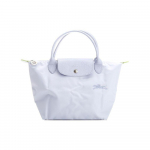 Longchamp Le Pliage Green 23 Siuvinėtas logotipas Vienspalvė Užsegimas spaudėmis ir užtrauktuku Odinės apdailos Koldūno formos krep&scaron;ys Mažas moteri&scaron;kas tote krep&scaron;ys 1621919P79 Light Blue