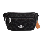 Coach 21 raidžių logotipas Užtrauktuko užsegimas Ikoni&scaron;kas džinsinis peties, crossbody, juosmens krep&scaron;ys Maži unisex krep&scaron;iai Juodas CQ186-SVBK Basic Set (Bag+Dust Bag)