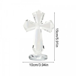 &Scaron;ventas Kristalo Kryžius Stalo Dekoracija 6 Colių Stalo Krik&scaron;čioni&scaron;ka Skulptūra Ornamentas Gaudyklė Stalo Kristalo Kryžiaus Dekoracija