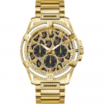 GUESS Trend Gold nerūdijančio plieno vyri&scaron;kas kvarcinis laikrodis GW0497G4 auksas