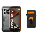 Blackview XPLORE 1 Dimensity 7050 Apsaugotas telefonas Android 15 (16GB+32GB) RAM 512GB ROM 6.78 colio 120Hz ekranas 20000mAh 12+256 with case oranžinė