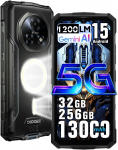 DOOGEE Fire7 PRO 5G Mobilusis telefonas 32GB+256GB 13000mAh 6.56 Ekranas 64MP Android 15 I&scaron;manusis telefonas pilka spalva