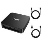 Prijungtas prie Wireless CarPlay Android Auto Adapter USB Type C Plug and Play 2 in 1 Adapteris WiFi greitas ry&scaron;ys Auto Car Box juoda