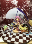 13cm Nėra žaidimo, nėra gyvenimo: Zero Azriel Shiro Jibril 1/7 Didžiojo Karo Versija. Phat Anime PVC veiksmo figūrėlė Žaislas Žaidimas Kolekcionuojamas modelis Lėlė without box white