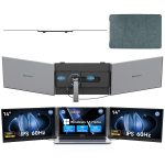 Blackview DCM6 Pro Ne&scaron;iojamas monitorius 14 FullHD 60Hz IPS Itin plonas USB-C Garsiakalbis Monitorius with HIBOOK6(16+256) juoda