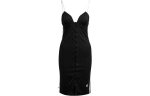 Adidas Originals Clover Spice Bandage Collection Suknelės be petne&scaron;ėlių Moteri&scaron;kos Juoda V formos i&scaron;kirptė Vidutinio ilgio Trumpos HK5084 S-M