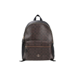 Coach Charlie 30 Užtraukiamas Kuprinė su Monogramos Danga ir Oda Moteri&scaron;ka Kuprinė Tamsiai Ruda 58314-QQQQ Basic Set (Bag+Dust Bag)