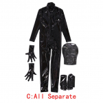 4 vnt./rinkinys Wetlook PVC vyri&scaron;kas maudymosi kostiumas sportinė apranga kultūrizmo drabužiai kūno formuotojas pilnas kostiumas Zentai pėdkelnės kačių kostiumas shapewear EM