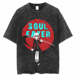 Japonijos Anime Soul Eater Spausdinti Mar&scaron;kinėliai Vyrams Kasdieniai Manga Grafiniai Mar&scaron;kinėliai Skalbtos Medvilnės Mar&scaron;kinėliai Harajuku Gatvės Vintažiniai Mar&scaron;kinėliai S