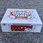 Muffinų ir blynų laiko interaktyvios vakarėlio žaidimo kortelės tėvų ir vaikų žaidimui Muffin Time