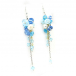 Les Tr&eacute;sors De Lily [K3253] - Boucles cr&eacute;ateur 'Mineralia' bleu mėlyna