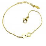 Les Tr&eacute;sors De Lily [P9157] - Bracelet acier 'Infini' dor&eacute; - 11x5 mm auksas