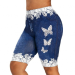 Patchwork Butterfly Minipants Kelnės Madingi Sportiniai &Scaron;ortai Nėriniai XXL pilka