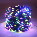10M/50M/200M LED žalios vielos styginių lemputės Kalėdų pasakų lemputės girlianda su nuotoliniu lauko kalėdinės eglutės dekoro &scaron;viestuvu Naujųjų metų vakarėliui namų terasoje 30M 300LED