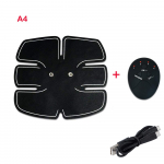 Pilvo treniruoklis Pad Machine elektrinis raumenų stimuliatorius EMS Trainer Fitness USB įkrovimas A4 juoda
