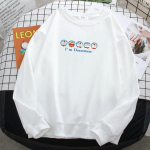 S~4XL Anime gobtuvai Didelio dydžio moteri&scaron;ki gobtuvai Moteri&scaron;ki didelio dydžio drabužiai, ploni vir&scaron;utiniai pilvo vir&scaron;eliai S balta